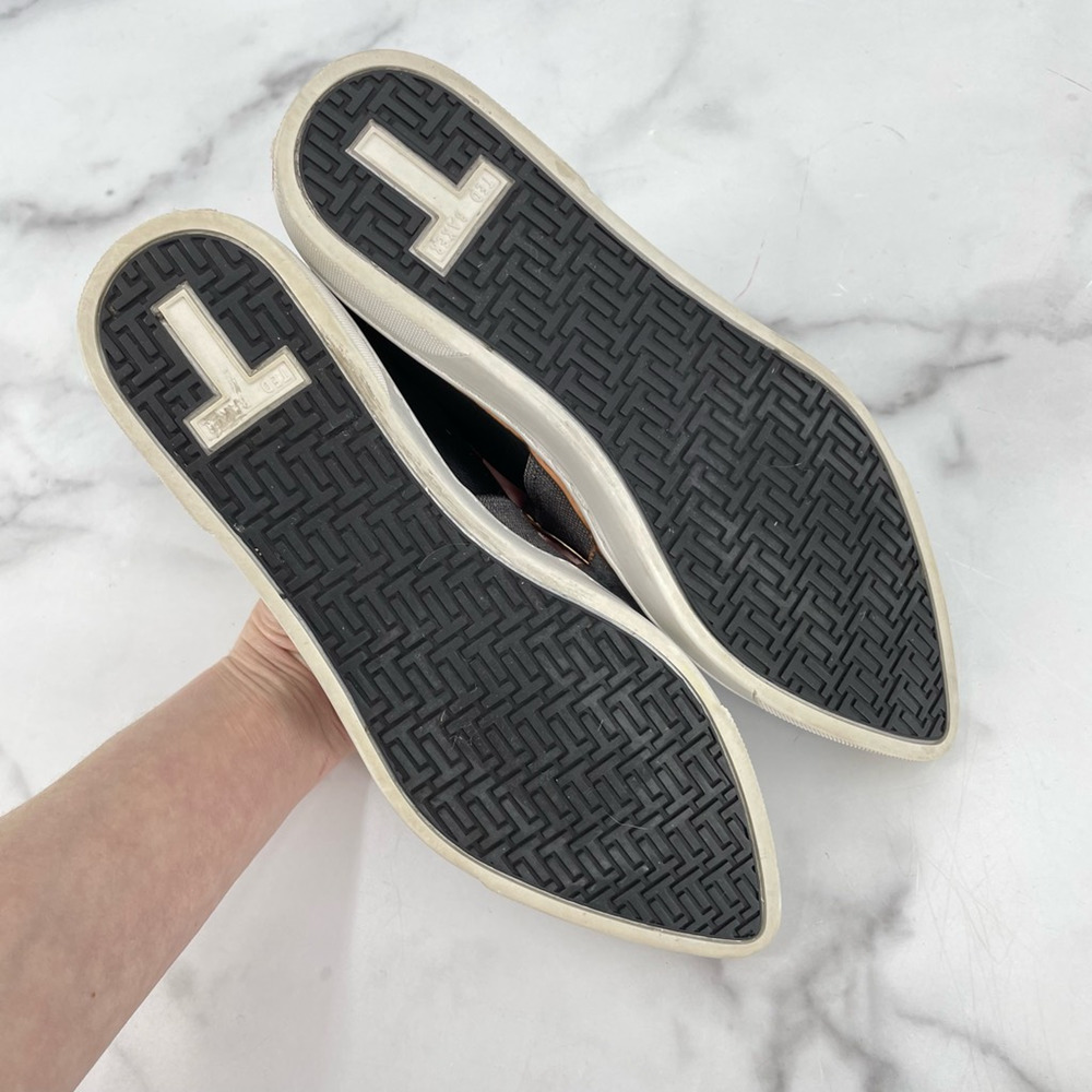Ted Baker Womens Loafer Flat Shoes Gray White Rhinestone Pointed Toe 7.5 EUR 38 - Picture 9 of 12
